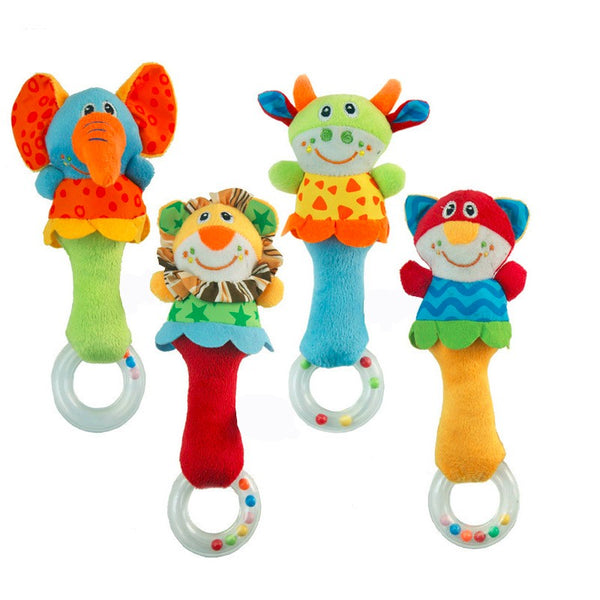 Cute Plush Animal Hand Bells Toys