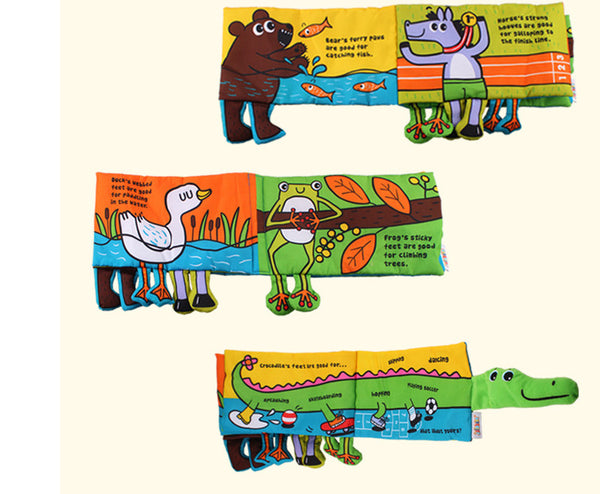 Whose Feet Educational Cloth Books