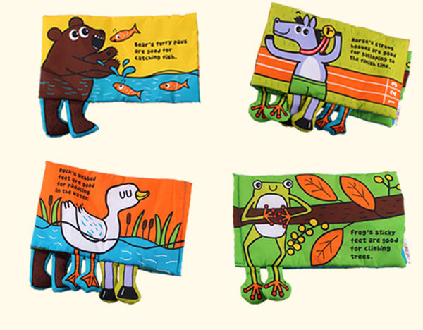Whose Feet Educational Cloth Books